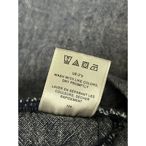 Womens VanHeusen Linen Mid Rise Skinny Crop Blue Joggers Size 10 Beach Boho - Picture 4 of 9